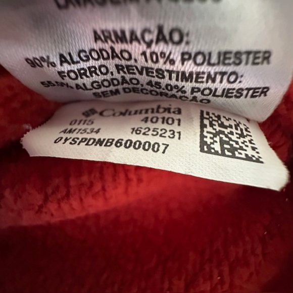 Columbia Outdoor High Neck 1/4 Zip Up Orange Knit Pullover Sweatshirt Men - Picture 6 of 9